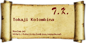 Tokaji Kolombina névjegykártya
